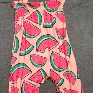 Infant girl romper, Pat Pat, size 0-3 mos. Red and pink, new with tags